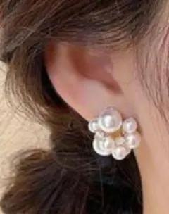花ピアス パールピアス 可愛いピアス 上品、華やか キラキラ 結婚式 フォーマル