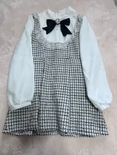 Dear My Love ヨークレースリボンツイードワンピース ミニのサムネイル