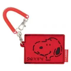 フェルトパスケース レッド スヌーピーhwab 027ymto