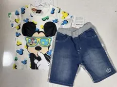 ミッキーマウス Tシャツ＆デニムショーツ セット 100㎝
