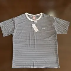 ハンテンHANGTENレディースTシャツＬＬサイズ　ボーダー柄のサムネイル