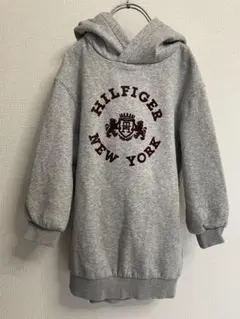 TOMMY HILFIGER グレー フード付きワンピース XS