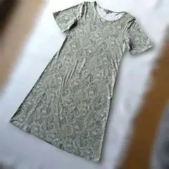 LAURA ASHLEY ペイズリー柄 半袖ワンピース