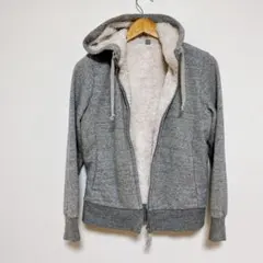 Mサイズ グレー フリース　ボアパーカー