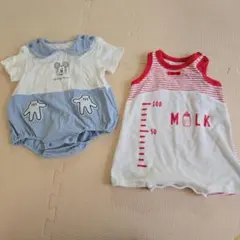 ミッキーマウス　ミルク　ロンパース