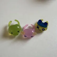 たまごっち　ぷくっとクリアリング　まめっち　くちぱっち　ふらわっち　3個セット