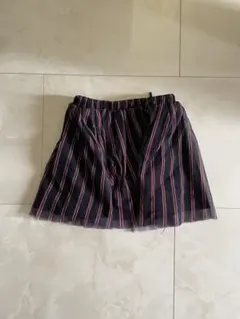 ●Right-on●MPS●紺✖️赤●ストライプスカート●120センチ●