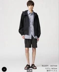 ユニクロ　パラシュートカーゴショートパンツ　黒　サイズXXL 未使用品