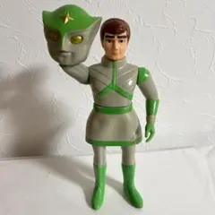 トリプルファイター ブルマァク ミドルソフビ 緑赤橙３体 当時モノ HG 付 トリプルファイター ブルマァク ミドルソフビ 緑赤橙3体 当時