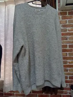 BEAUTY&YOUTH グレー クルーネックニット