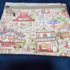 LeSportsac ビーチイラストポーチ