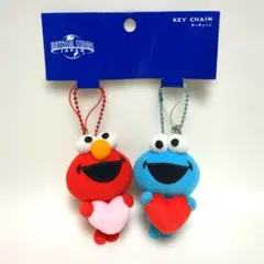 USJ セサミストリート　マスコット　ストラップ　エルモ　クッキー　ハート