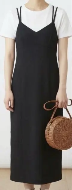 美品 黑色細肩帶長洋裝 S尺寸