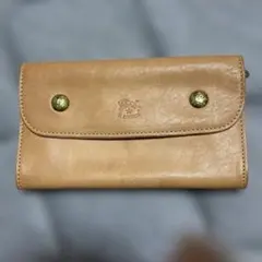 IL BISONTE 二つ折り財布 レザー ベージュのサムネイル