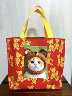 トートバッグ　くまかぶり猫ちゃんのサムネイル