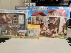 赤い屋根の大きなお家　屋根裏は秘密のお部屋　家具セット　お風呂シャワーセット