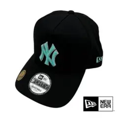 NEW ERA 9FORTY ブラック/ターコイズ キャップ