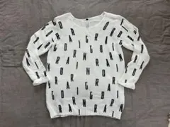 【H&M エイチアンドエム】長袖ニットセーター 文字プリント