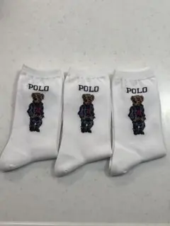 POLO RALPH LAUREN ポロベア ソックス ホワイト22-24のサムネイル