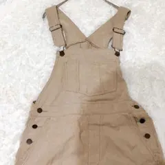 M274 【ジーユー】 コーデュロイオーバーオール サロペット ワイドレッグ