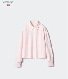 ユニクロ JW ANDERSON オックスフォードシャツ/ストライプ ピンク
