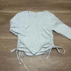 シーイン　長袖　カットソー　リボン　アイボリー