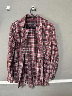 赤　ロングスリーブシャツ メンズ M