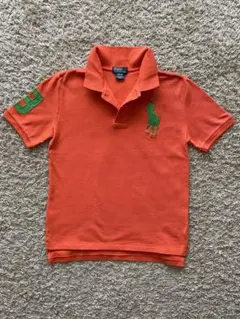 ラルフローレン オレンジ ビッグポニーポロシャツ ボーイズM(10-12)