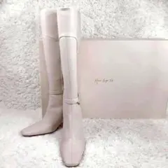 新品未使用 23.5㎝◎Her lip to ロングブーツ バニラ 定価2.2万
