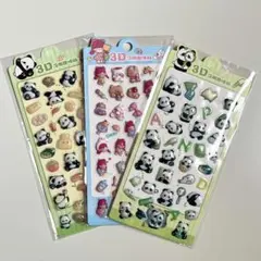 【海外製】3Dシール ぷっくり立体シール 3枚