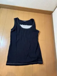 【美品】イーストボーイ 胸元レース タンクトップ 9号 ネイビー 紺のサムネイル