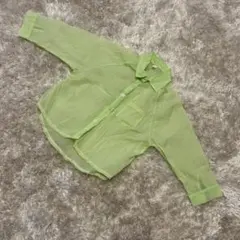 【未使用】ライトグリーン 長袖シャツ 120 ダンス 衣装 派手 ギャル 韓国