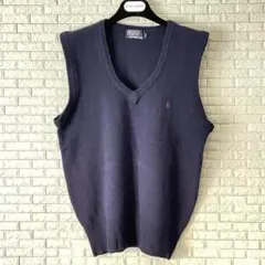 【美品】Ralph Lauren ウールベスト Vネック【サイズＬ】