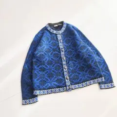 LLBean エルエルビーン　ノルディック カーディガン 　コットン L　B24