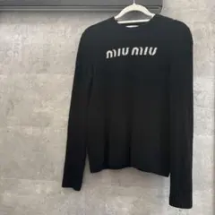 miu miu 黒 長袖ニットセーター 36