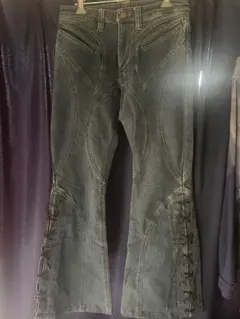 TORNADO MART レースアップ フレア デニムパンツ Y2Kのサムネイル