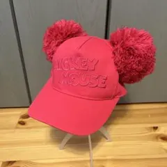 ミッキーマウス ポンポン付きキャップ ピンク　東京ディズニーリゾート