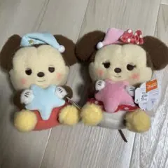 香港ディズニー　ミッキー ミニー ぬいぐるみポーチ