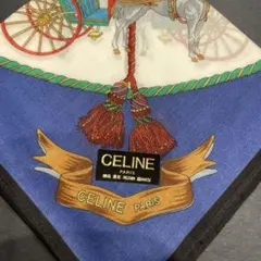 CELINE シルクスカーフ 馬車デザイン