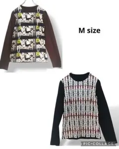 【ロンT 2枚まとめ売り】エモくてちょっとセクシー ビキニ M 黒日本製5053