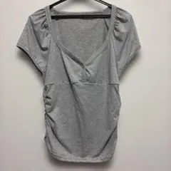 グレー トップス Tシャツ 半袖