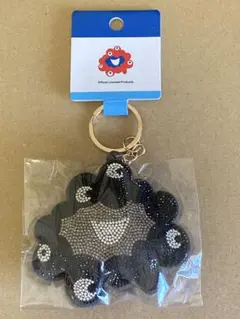 大阪万博　黒ミャクミャク　ラインストーンマスコット　ブラック　キーホルダー