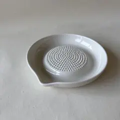 陶器製 大根おろし器 （白色・皿型）のサムネイル