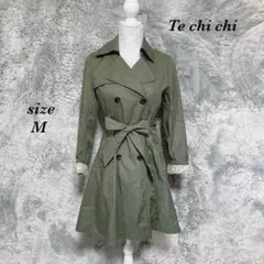 Te chichi テチチ (M) ひざ丈トレンチコート カーキ ベルト付きのサムネイル