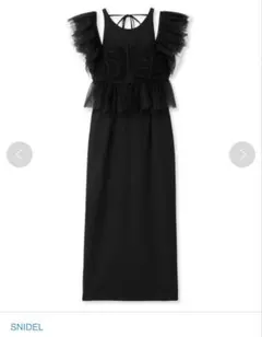 SNIDEL ワンピース/チュールボレロアメスリドレス black