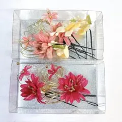 髪飾り　和装　花　水引　成人式　卒業式　かんざし　簪　着物　043tz