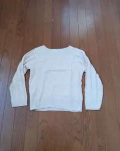 MAJESTIC LEGON　トップス　ニット　ビジュー付き　ピンクベージュ