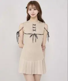 andmary Annie ribbon mini dress - メルカリ