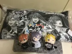 ヒプマイ麻天狼クッション　缶ティシュケース2個くっつきぬいぐるみ3種