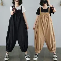 サロペット レディース デニム 大きいサイズ ワイドパンツ|